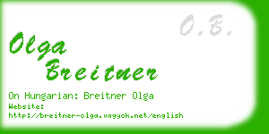 olga breitner business card